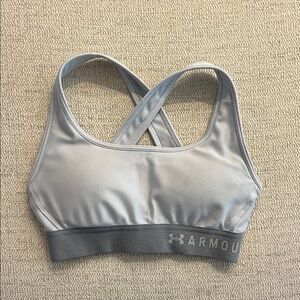 Under Armour Light Gray Crossback Sports Bra